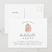 Watercolor Cocktail Minimalistische Meisjesuitnodi Briefkaart (Voorkant / Achterkant)