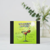 Watercolor Cocktail Recept Briefkaart (Staand voorkant)