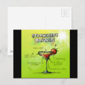 Watercolor Cocktail Recept Briefkaart (Voorkant / Achterkant)