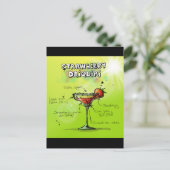 Watercolor Cocktail Recept Briefkaart (Staand voorkant)