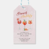 Watercolor Cocktailparty Bruidsfeest Cadeaulabel (Achterkant)