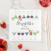 Watercolor cocktailparty servet (Insitu)