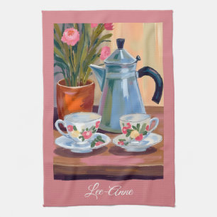 Watercolor Coffee Bar Keuken – Espresso Kunst Theedoek