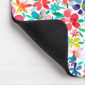 Watercolor Colorful Flower Petals Muismat (Hoek)