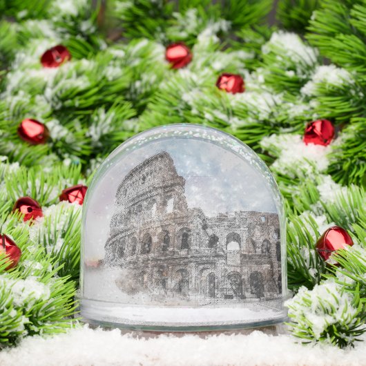 Watercolor Colosseum Snow Globe | Rome Italy  Sneeuwbol (Kerstmis)