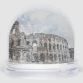 Watercolor Colosseum Snow Globe | Rome Italy  Sneeuwbol (Achterkant)