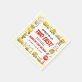 Watercolor Construction 2nd Birthday Party Servet (Hoek)