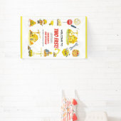 Watercolor Construction 2nd Birthday Party Spandoek (Insitu)