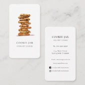 Watercolor cookie Bakery  business card Visitekaartje (Voorkant / Achterkant)