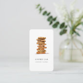 Watercolor cookie Bakery  business card Visitekaartje (Staand voorkant)