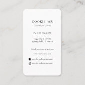 Watercolor cookie Bakery  business card Visitekaartje (Achterkant)