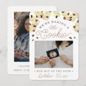 Watercolor Cookie Pregnancy Photo Announcement Aankondiging (Voorkant / Achterkant)