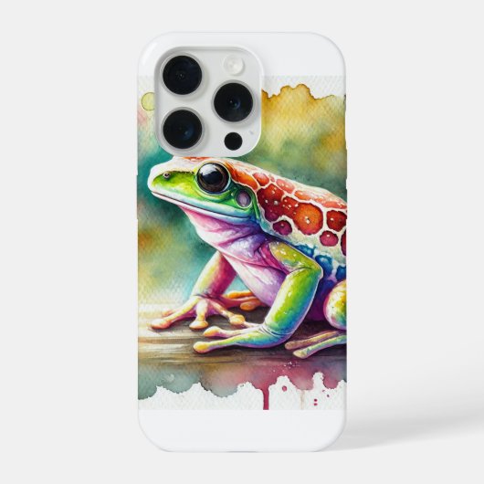 Watercolor Coqu Frog 140724AREF115 - Watercolor iPhone Hoesje (Achterkant)