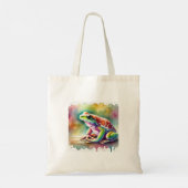 Watercolor Coqu Frog 140724AREF115 - Watercolor Tote Bag (Achterkant)