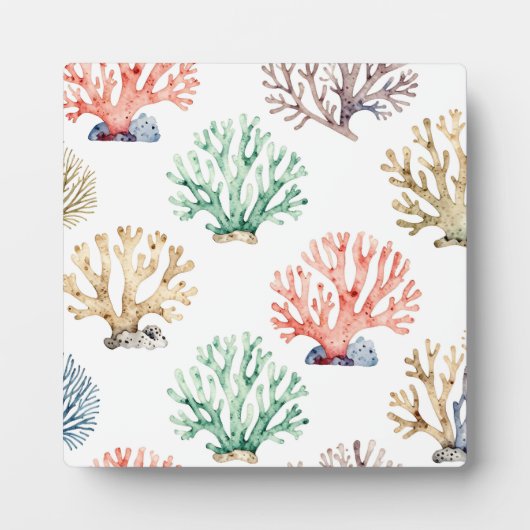 Watercolor Coral Reef Pattern Fotoplaat (Voorkant)