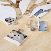 Watercolor Coral Reef Pattern Legpuzzel (Zijkant)