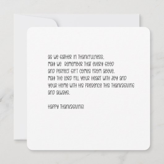 Watercolor cornucopia kaart (Achterkant)