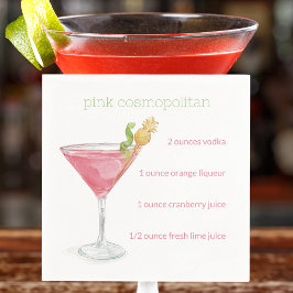 Watercolor Cosmopolitan Cocktail Recept / Elegant Servet