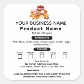 Watercolor Cottage Law voedseletiket sticker (Voorkant)