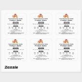 Watercolor Cottage Law voedseletiket sticker (Vel)