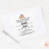 Watercolor Cottage Law voedseletiket sticker (Envelop)