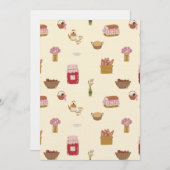 Watercolor Cottagecore Kitchen Seamless Pattern Kaart (Voorkant / Achterkant)