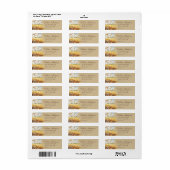 Watercolor Country Wheat Field script Etiket (Full Sheet)