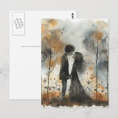 Watercolor Couple in Love Briefkaart (Voorkant / Achterkant)
