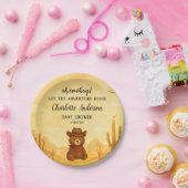 Watercolor Cowboy Baby Shower Boy Papieren Bordje (Feest)