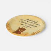 Watercolor Cowboy Baby Shower Boy Papieren Bordje (Gekanteld)