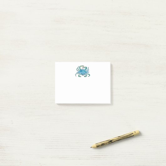 Watercolor crab post-it® notes (Op bureau)