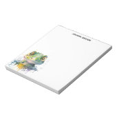 Watercolor Crocodile Sophisticated Notepad Notitieblok (Linkerzijde)