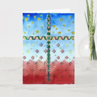 Watercolor Cross Greeting Card Kaart