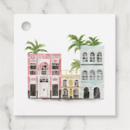 Watercolor Cuba Bestemming Bedankjes Labels