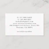 Watercolor Cupcake Bakkerij Visitekaartje (Achterkant)