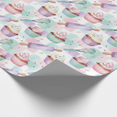 Watercolor Cupcake Lavender Pastel Baking Cadeaupapier (Hoek)