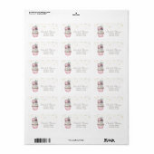 Watercolor Cupcake Macaron Confetti Etiket (Full Sheet)
