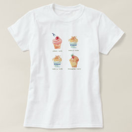 Watercolor Cupcakes Clipart Set -> Aquarel Cupcake T-shirt