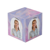 Watercolor Custom Name Monogram Kubus (Achter hoekig)