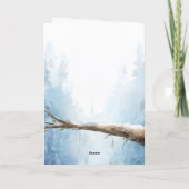 Watercolor Cute Owls Whimsical Christmas Folded Kaart (Achterkant)