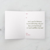 Watercolor Cute Owls Whimsical Christmas Folded Kaart (Binnen)