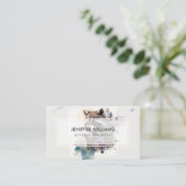 Watercolor Cute Raccoon Spring Flowers          Visitekaartje (Staand voorkant)