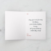 Watercolor Cute Whimsical Merry Christmas Folded  Kaart (Binnen)