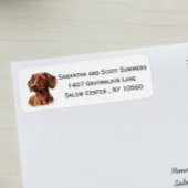 Watercolor Dachshund Dog  Etiket