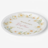watercolor daisies Baptism Papieren Bordje (Gekanteld)