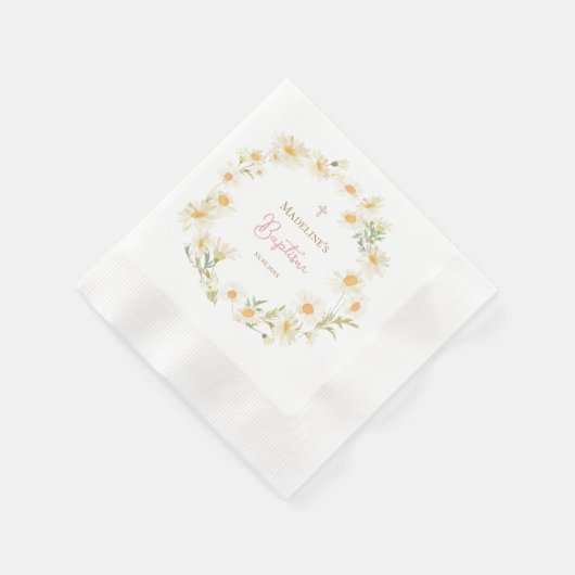 watercolor daisies Baptism Servet (Hoek)