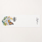 Watercolor Daisy Butterfly Inspirational Yoga Mat (Voorkant (horizontaal))