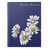 Watercolor Daisy Floral Boho Christmas Gift Notitieboek (Voorkant)
