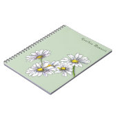 Watercolor Daisy Floral Boho Christmas Gift Notitieboek (Linkerzijde)