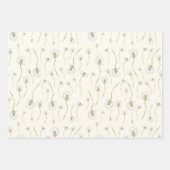 Watercolor Dandelion Flowers Seamless Pattern Inpakpapier Vel (Voorkant 2)